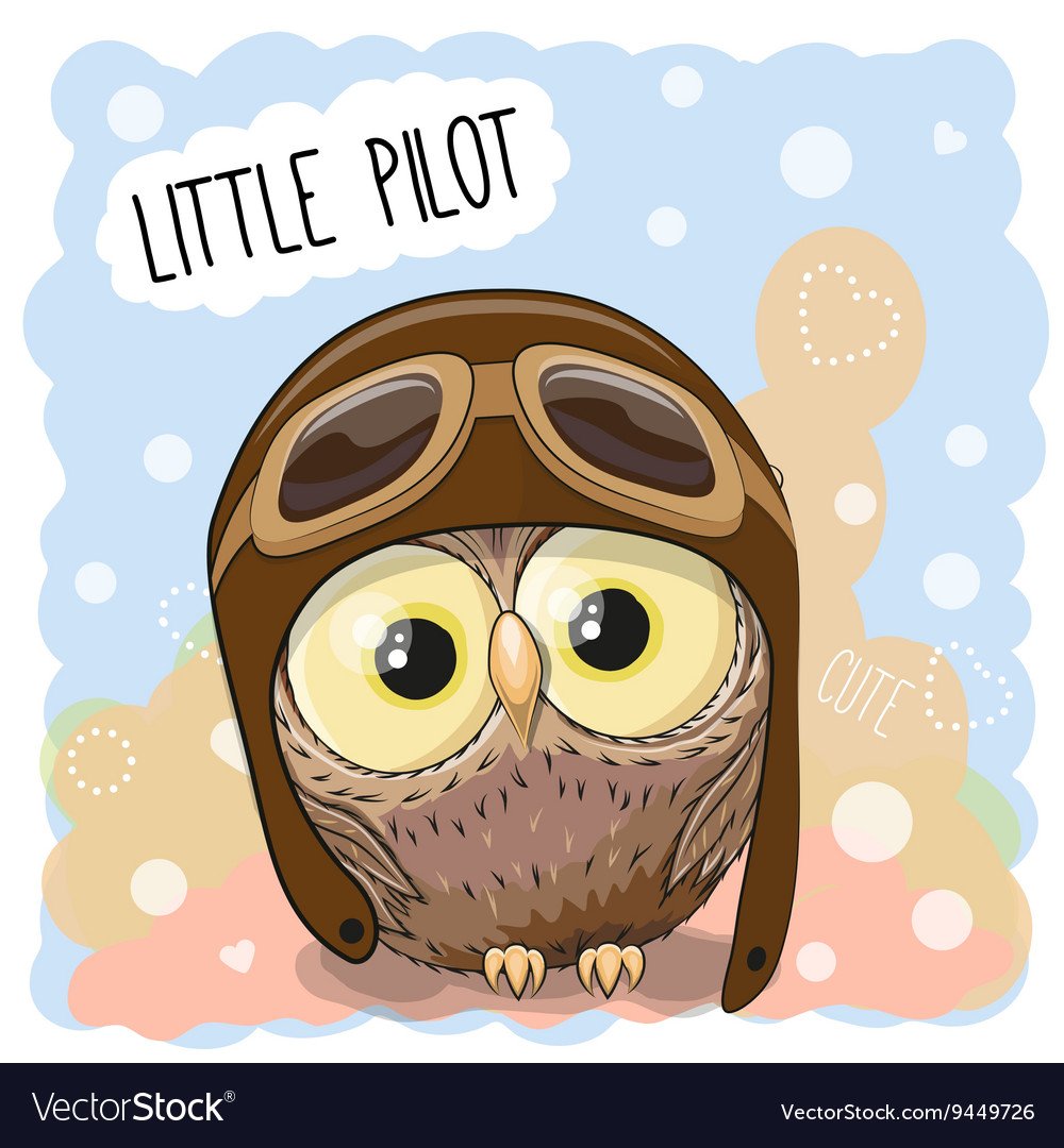 Сова карикатура