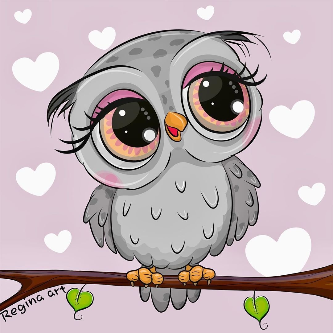 Мультяшная Сова в очках