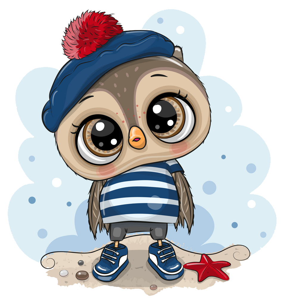 Сова сплюшка акварель