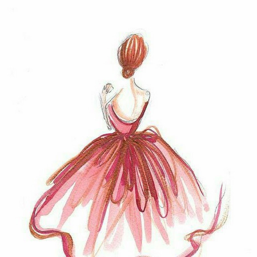 Балерина спиной на белом фоне