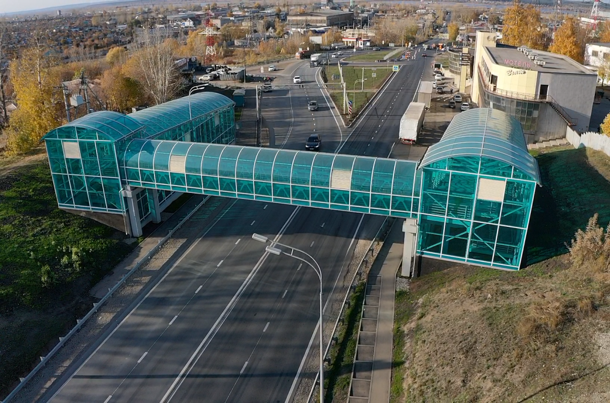 Пешеходный мост виадук Красноярск