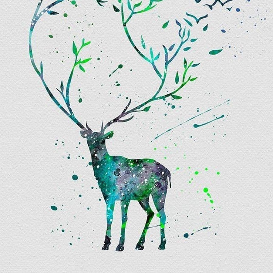 Олень эскиз