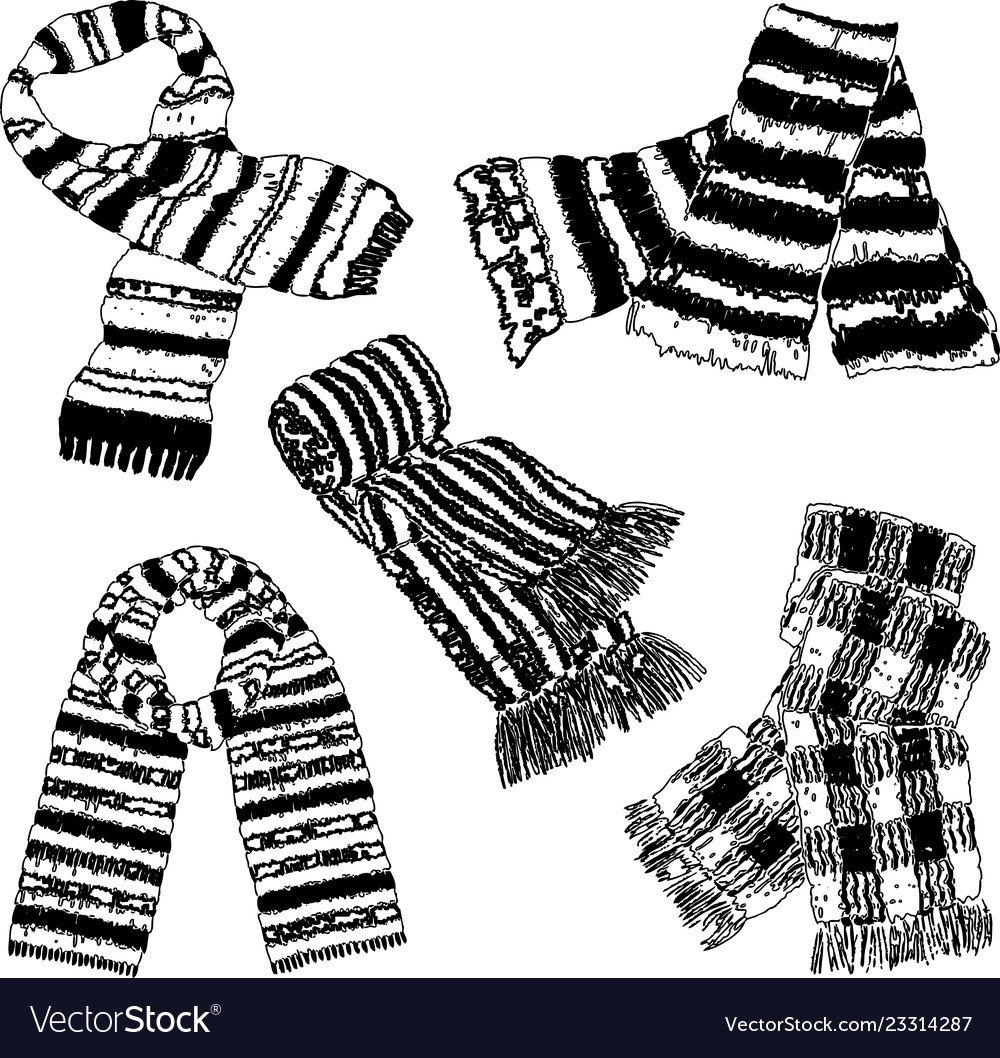 Шерстяной шарф рисунок