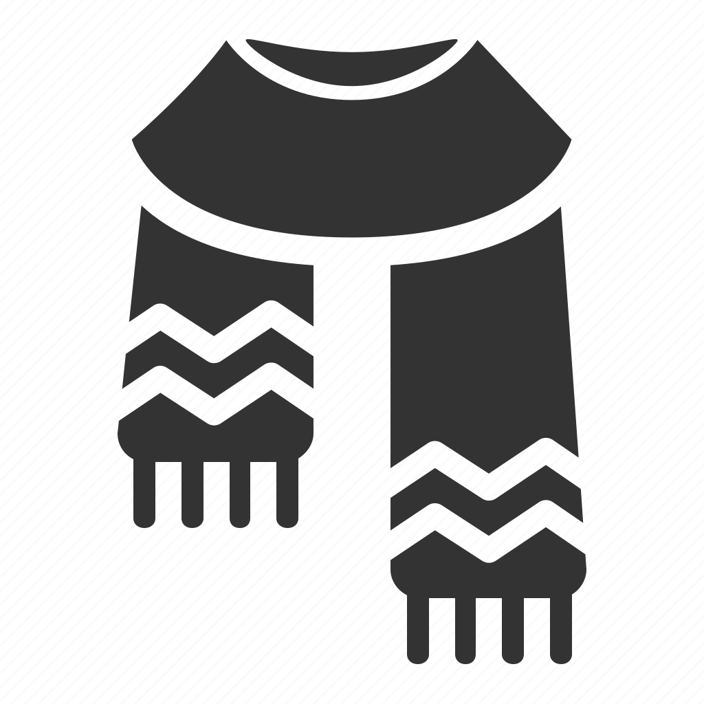 Шарф белый с полосками