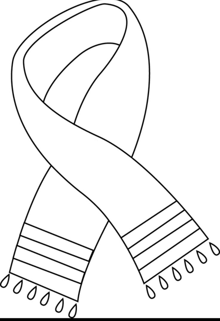 Шарф раскраска для детей