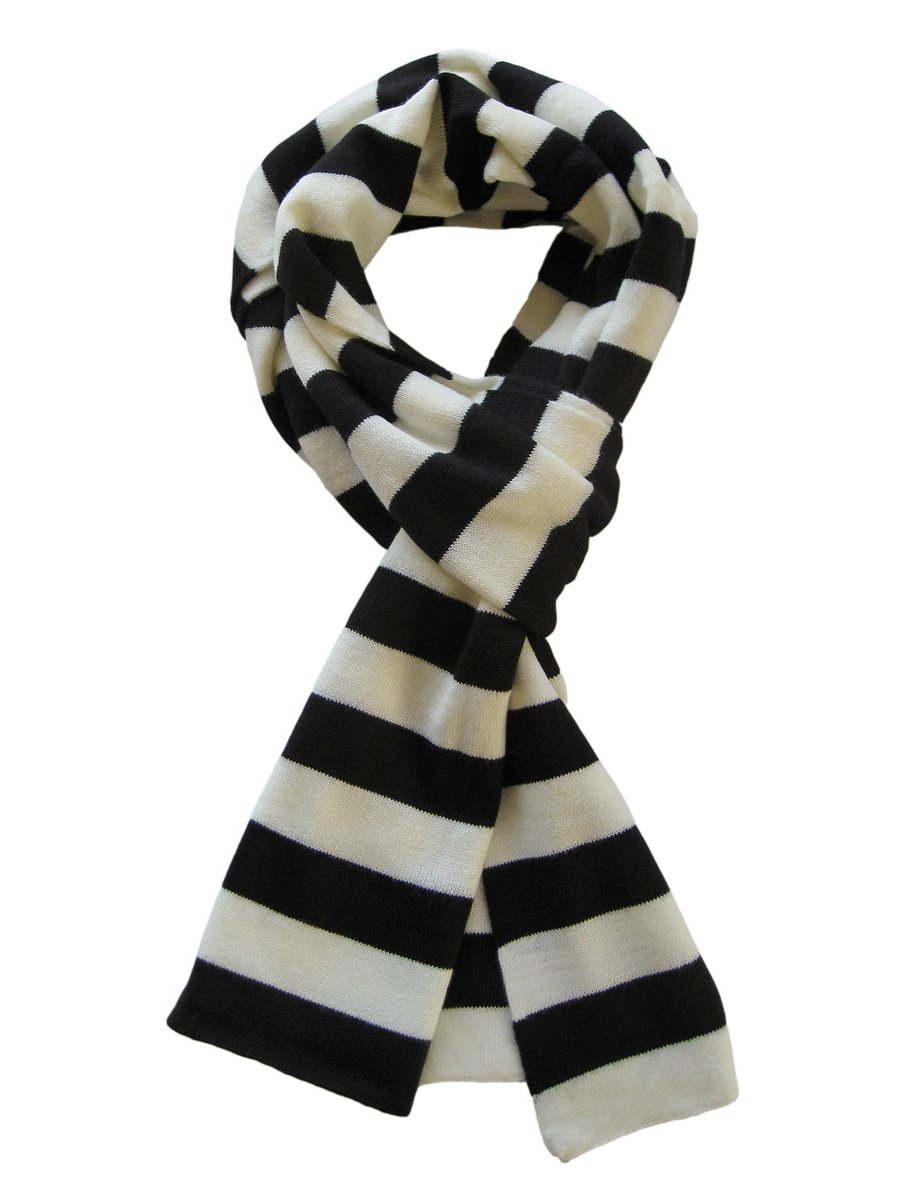 Шарф черно белый