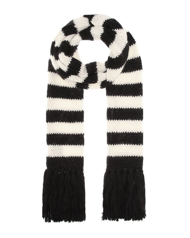 Черно белый шарф Версаче