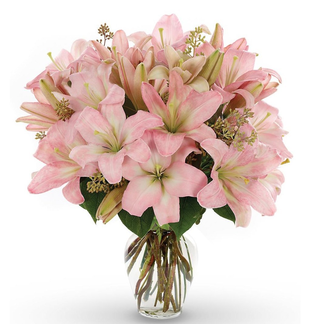 Мерцающие белые лилии