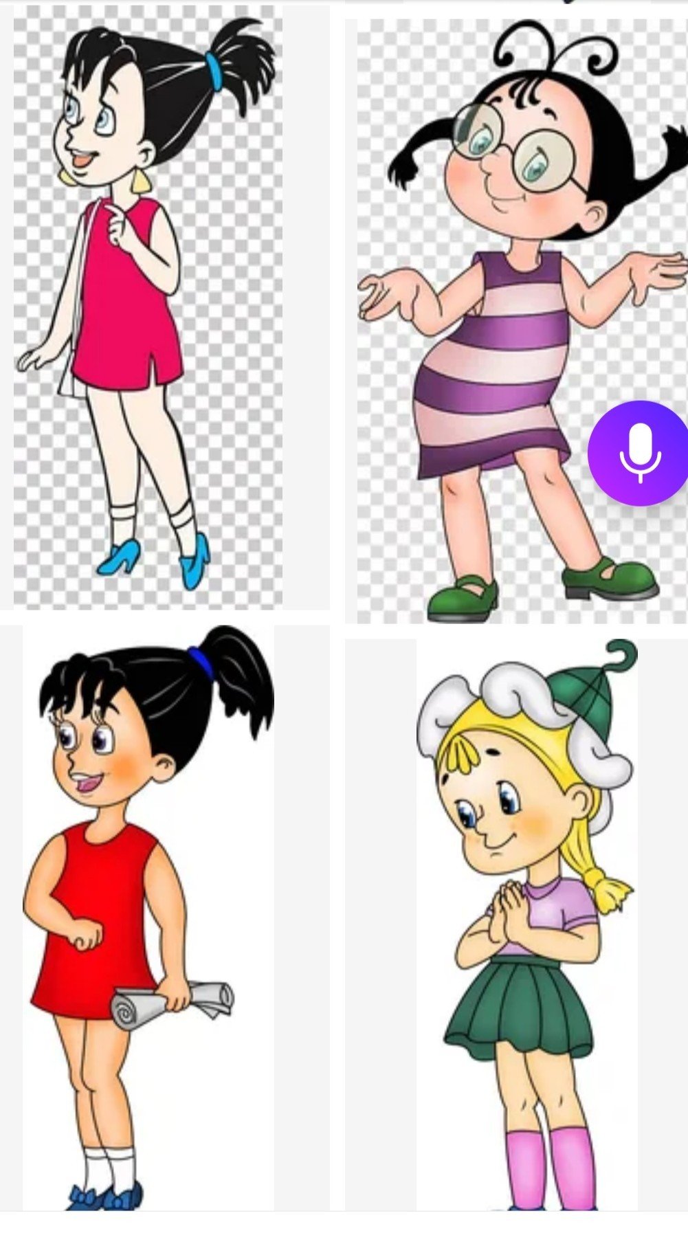 Персонажи из Незнайки