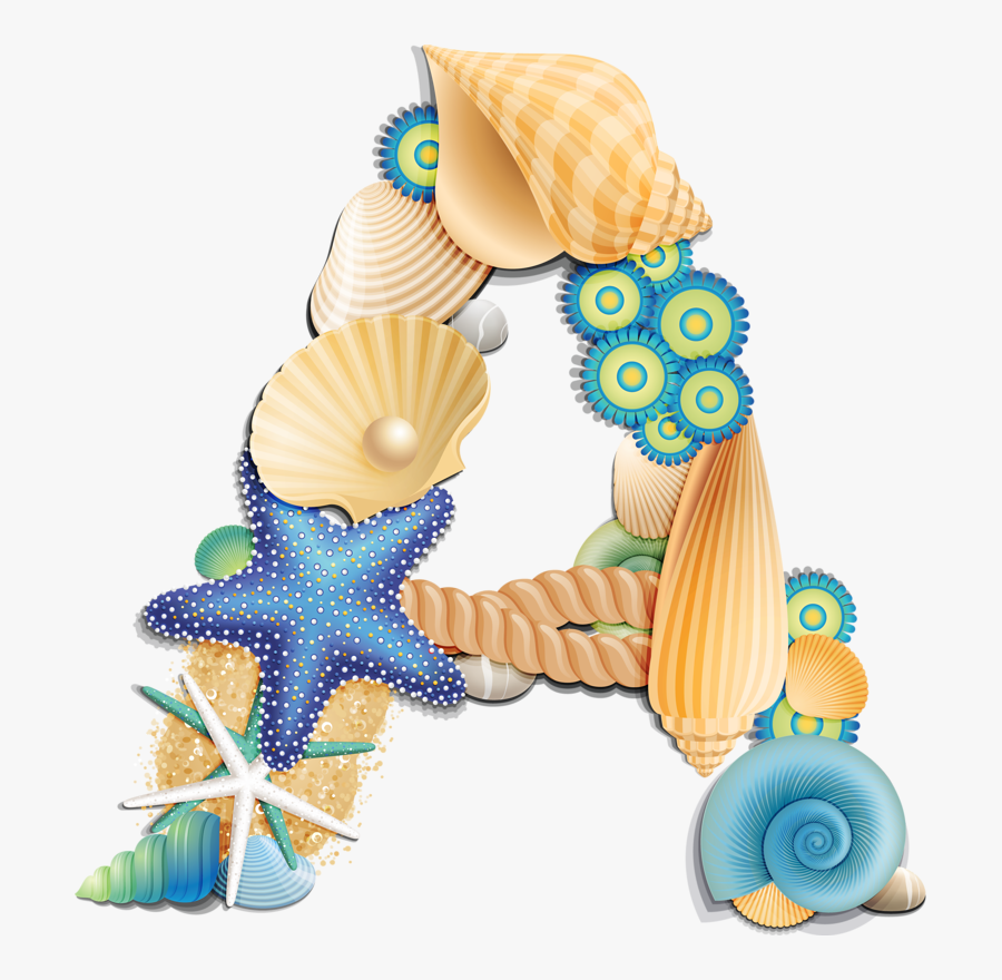 Буквы алфавита в морском стиле