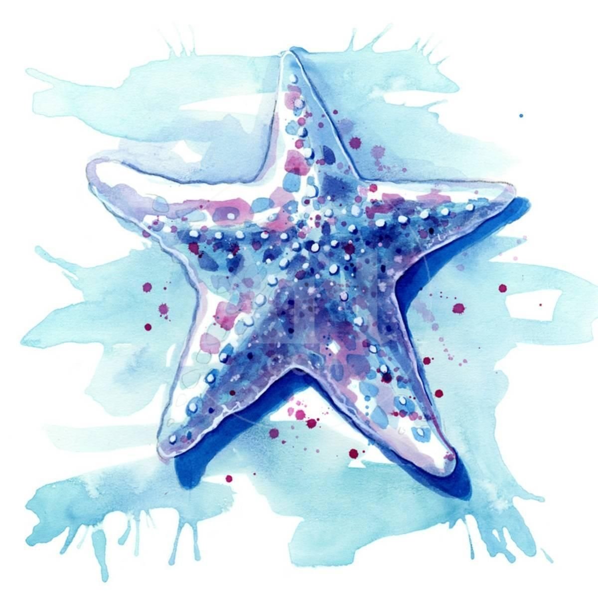 Звезды акварель