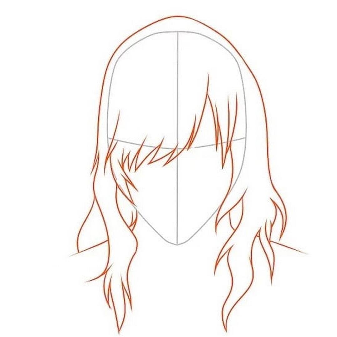 Аниме голова с чёлкой