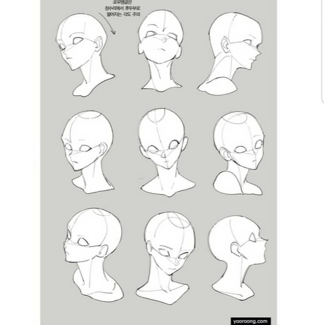 Референсы Наклонённая голова аниме