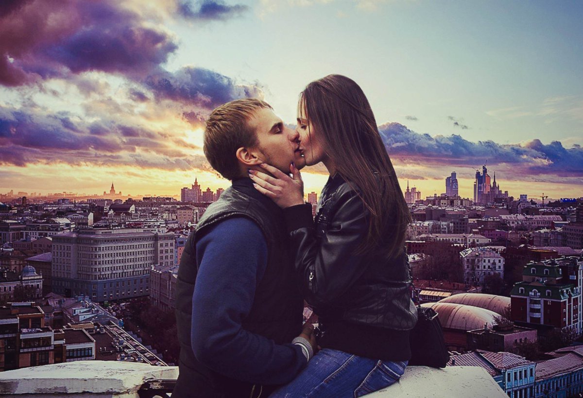 Поцелуй на крыше