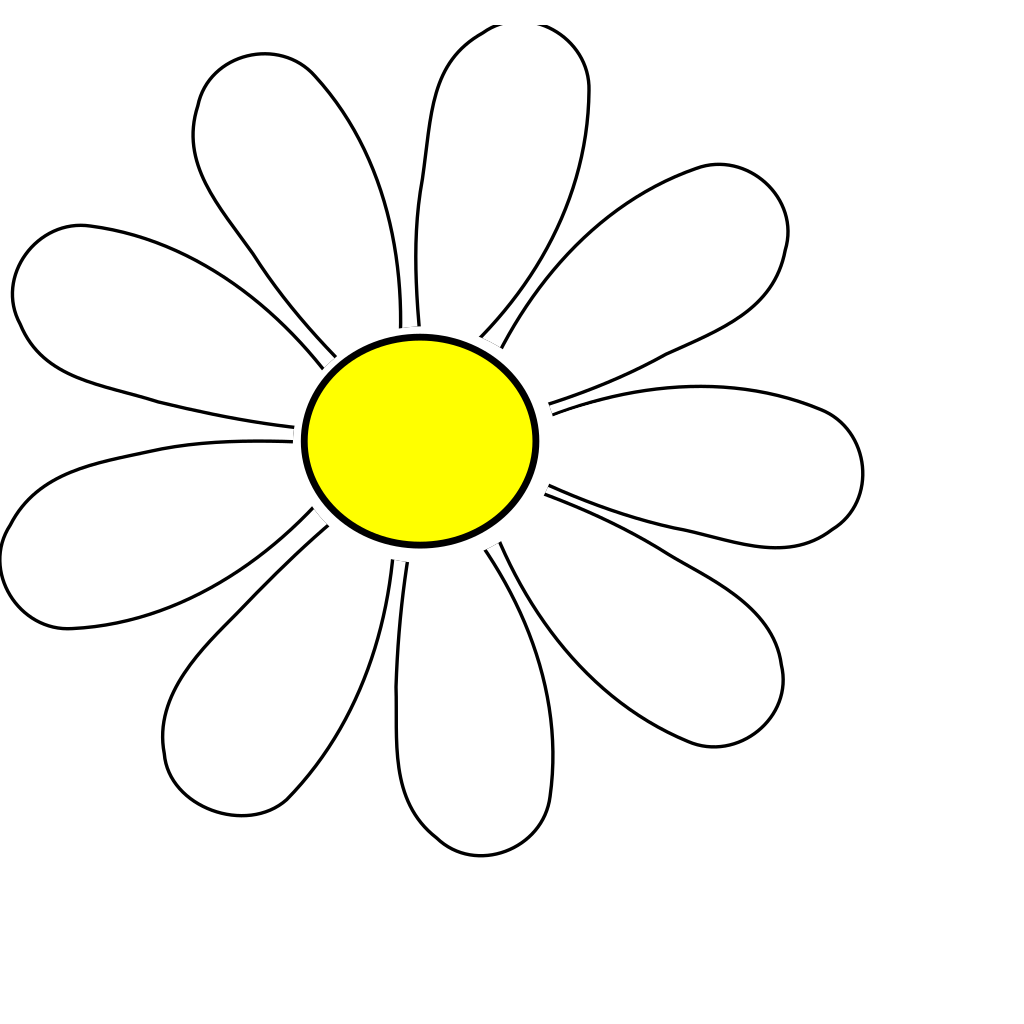 Ромашка сверху рисунок