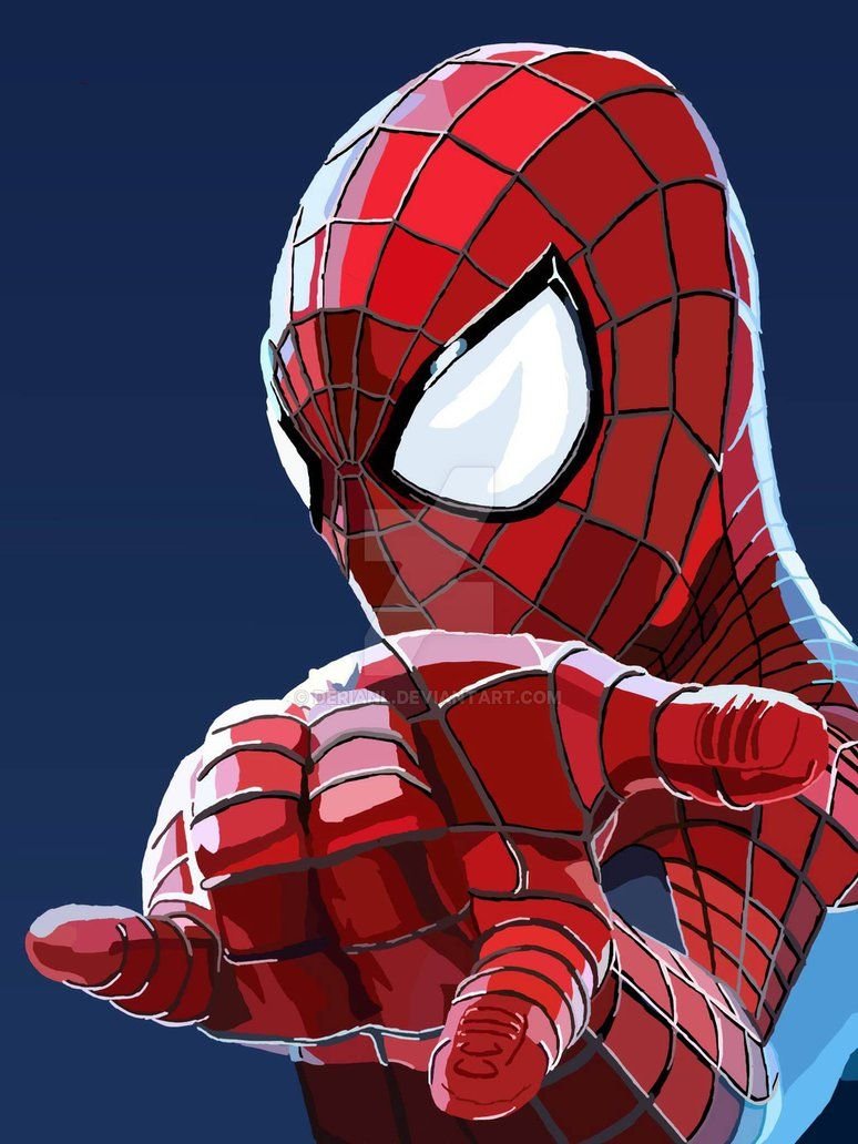 Чиби герои Марвел человек паук