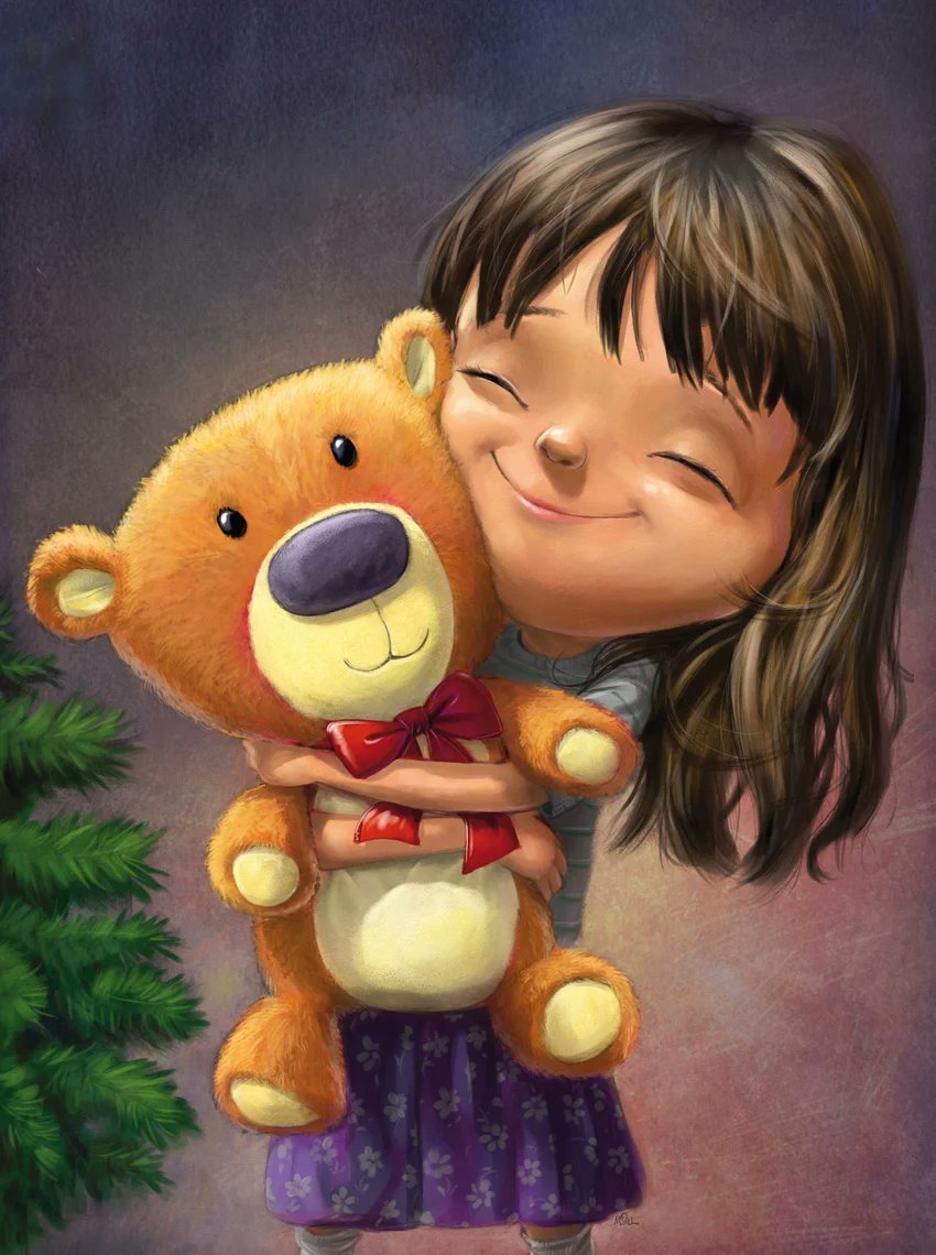 Девушка обнимает ребенка