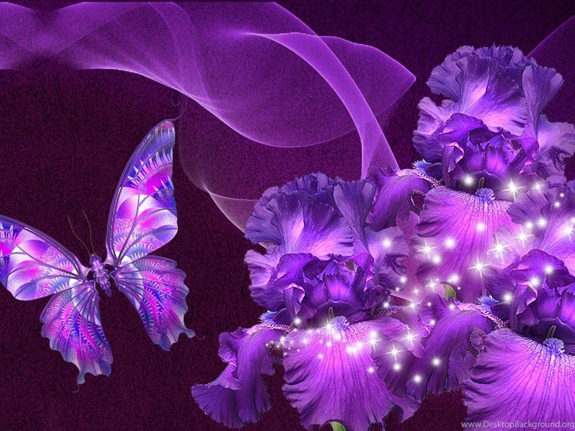 Фиалки на черном фоне