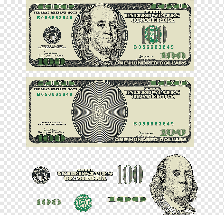 Доллар макет для печати