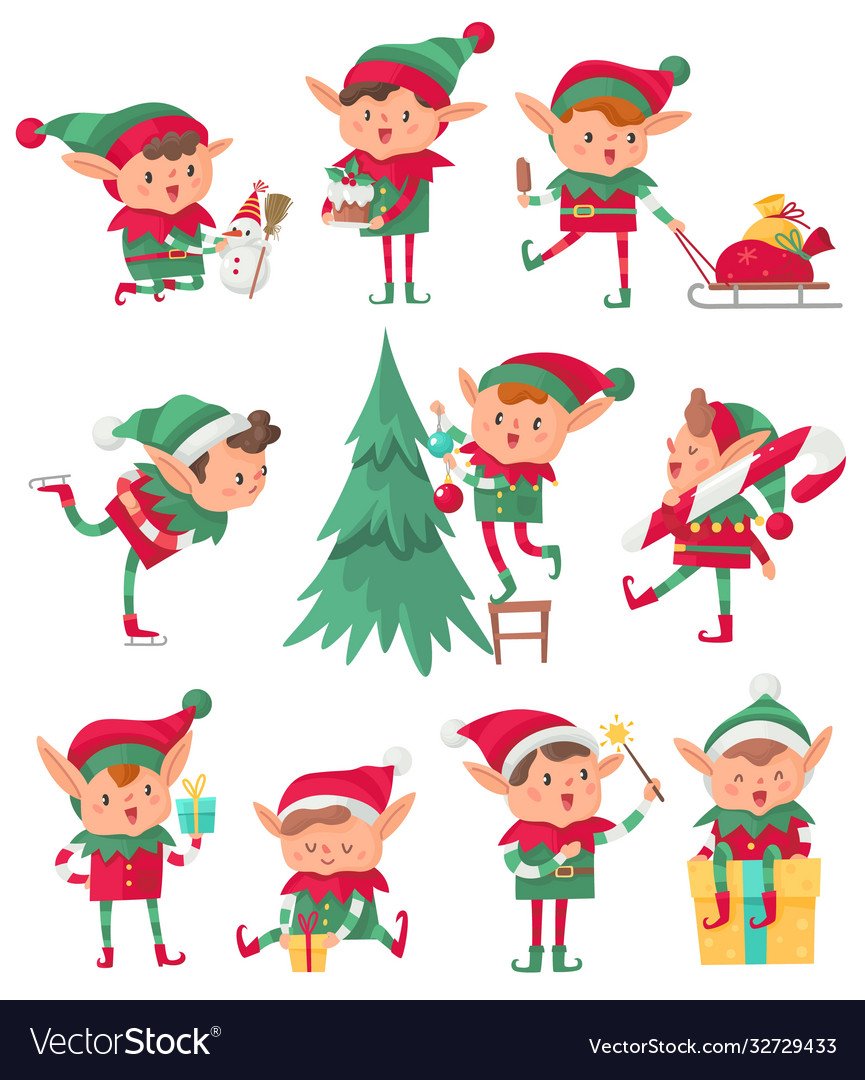 Рождественский Эльф вектор