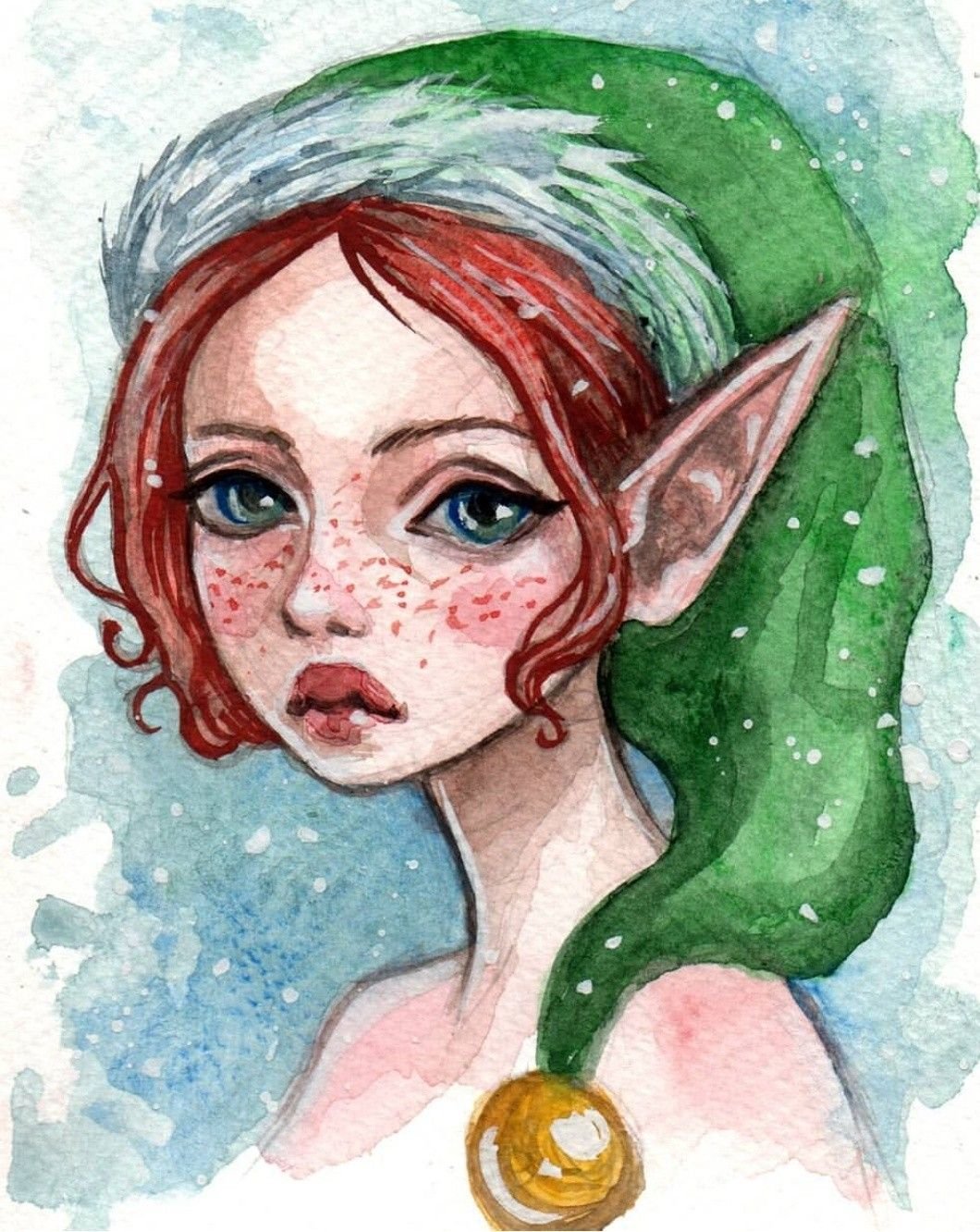 Рисование новогодние гномики