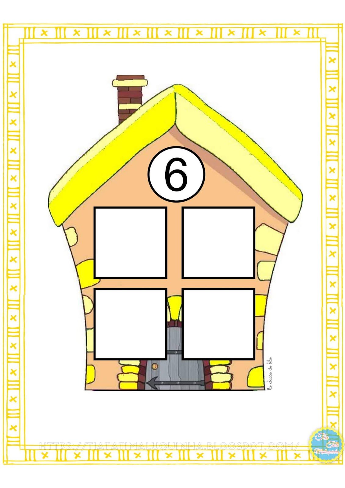 Домик с цифрами для детей