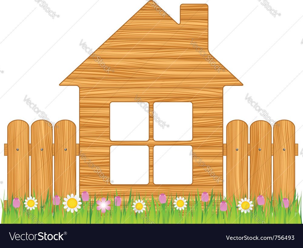 Домик с разноцветными окошками