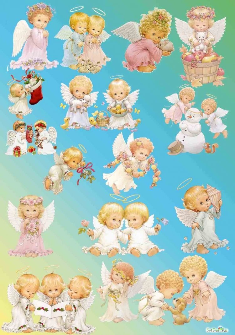 Винтажные ангелочки для декупажа