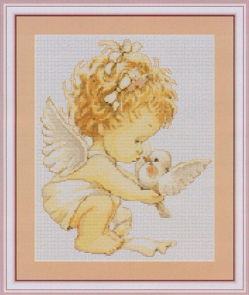 Лица ангелочков цветные