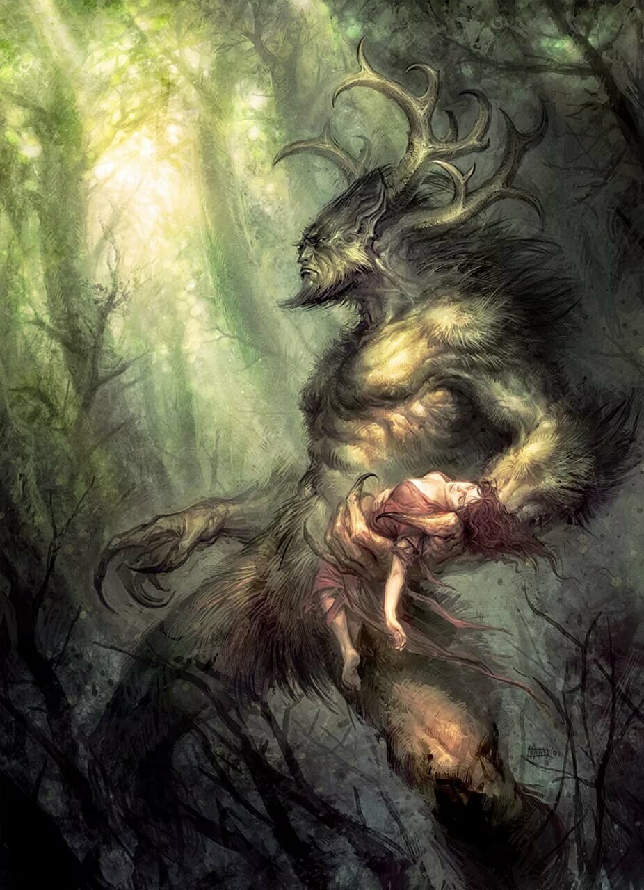 Неизвестные существа в лесу