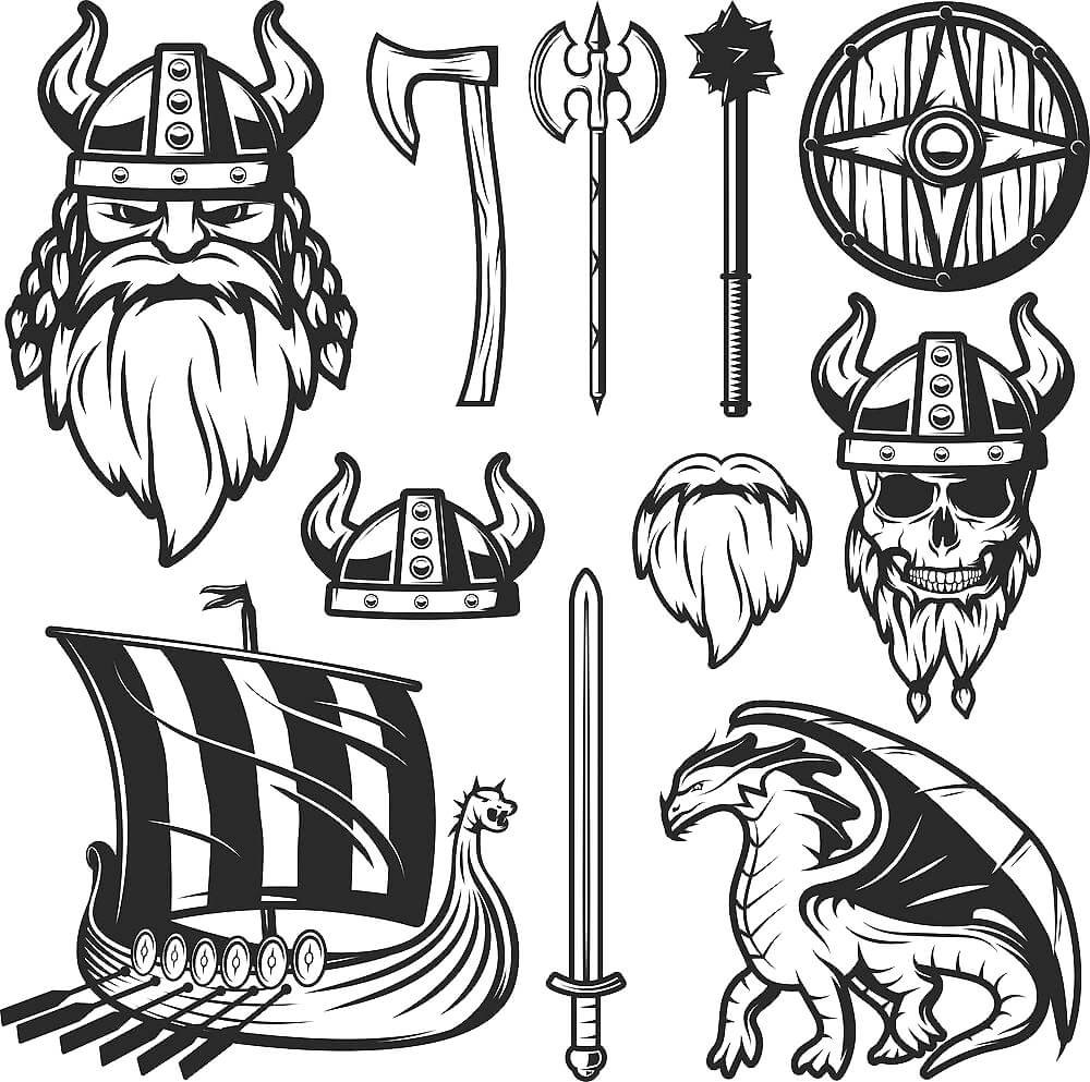 Векторные изображения викингов