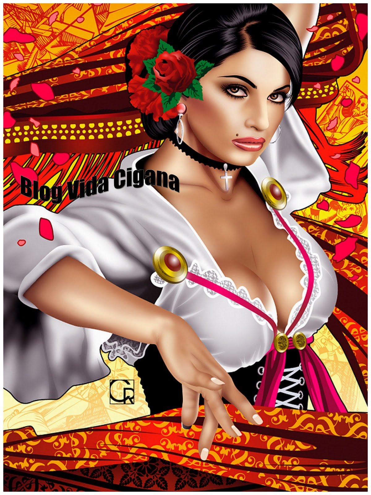 Цыганка с картами арт