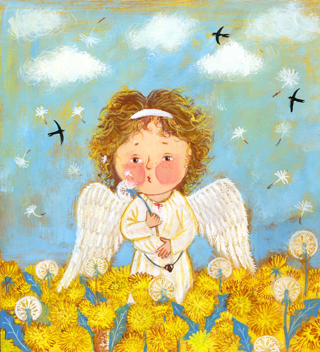 Милые ангелы, живопись