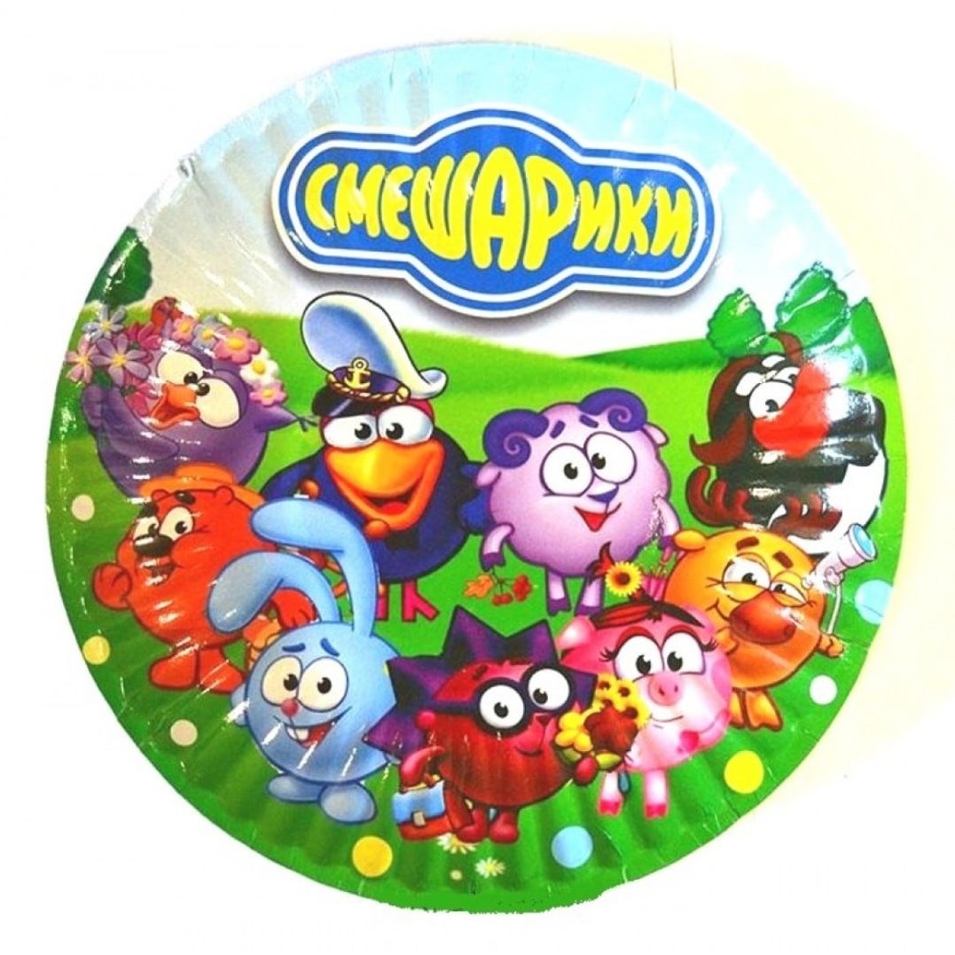 Тарелки Смешарики одноразовые