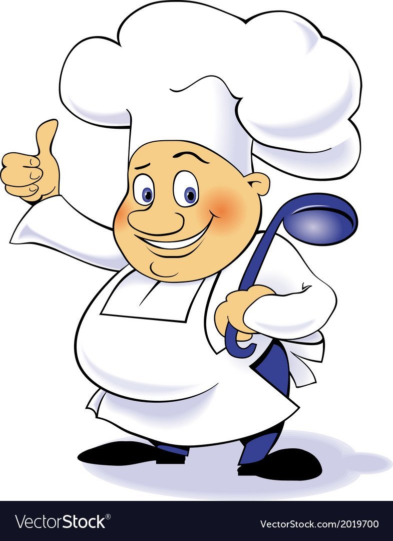 Повар с поварешкой