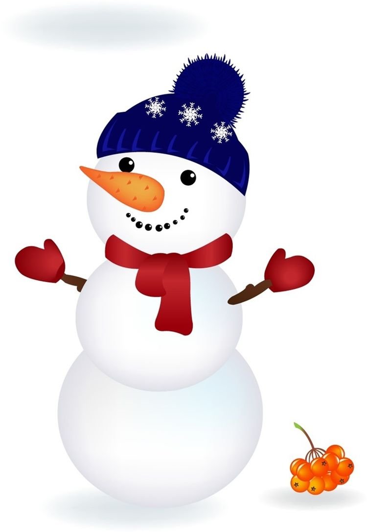 Снеговик без фона