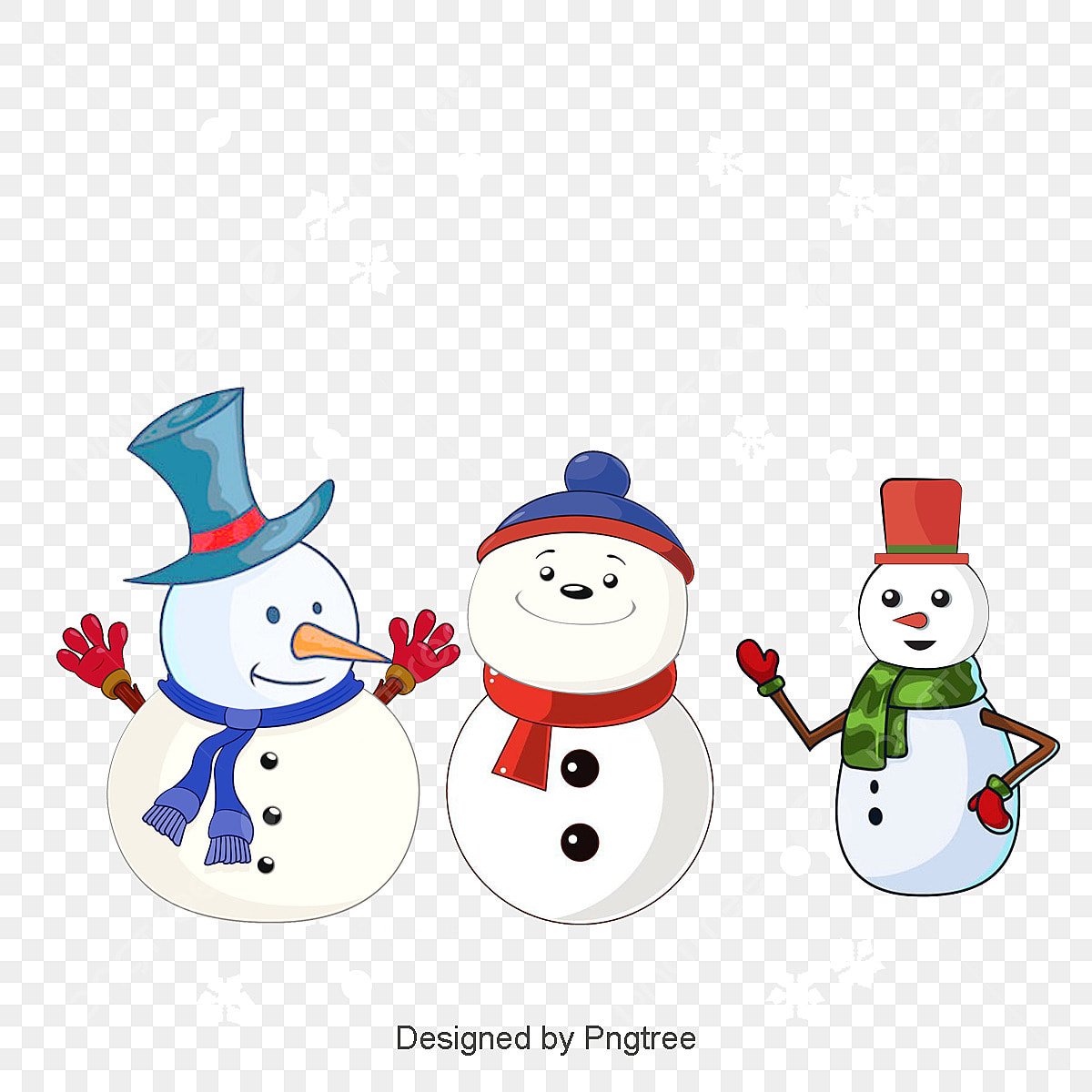 Снеговик на белом фоне