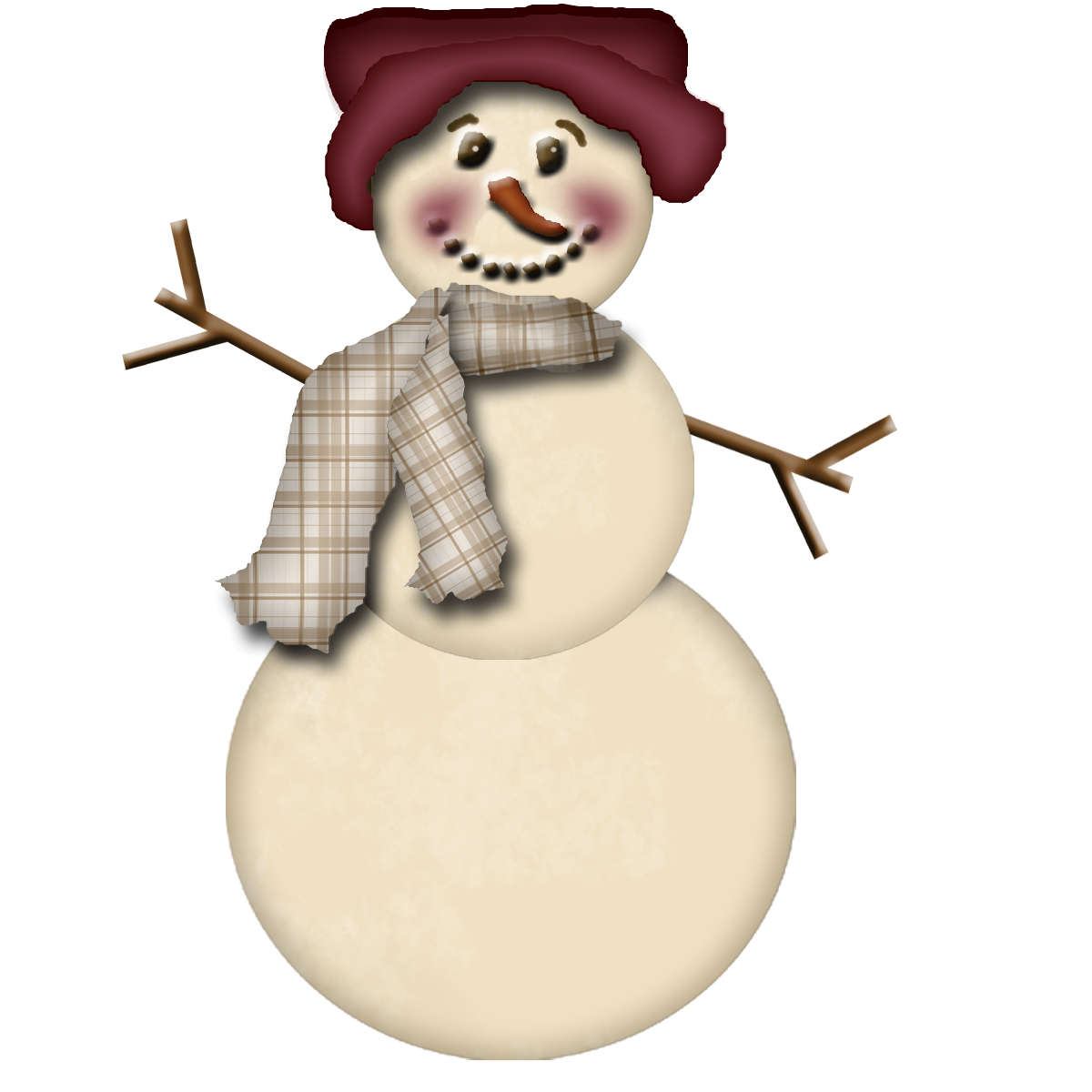 Снеговик без фона