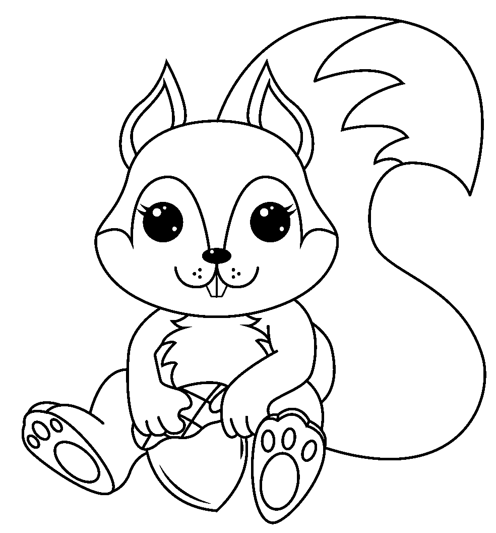 Трафарет белочки для аппликации