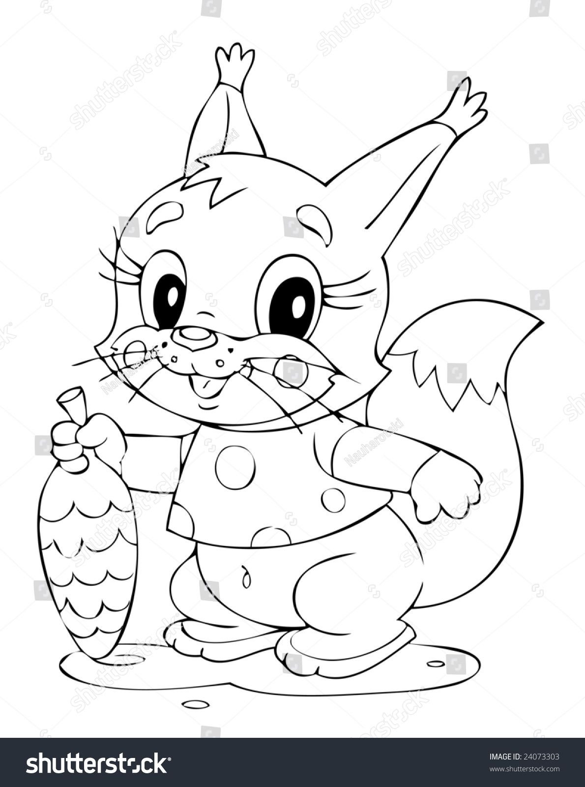 Раскраска Белочка