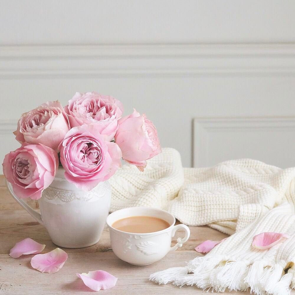 Нежное розовое утро