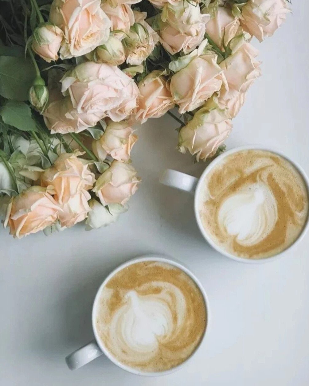 Кофе с цветами