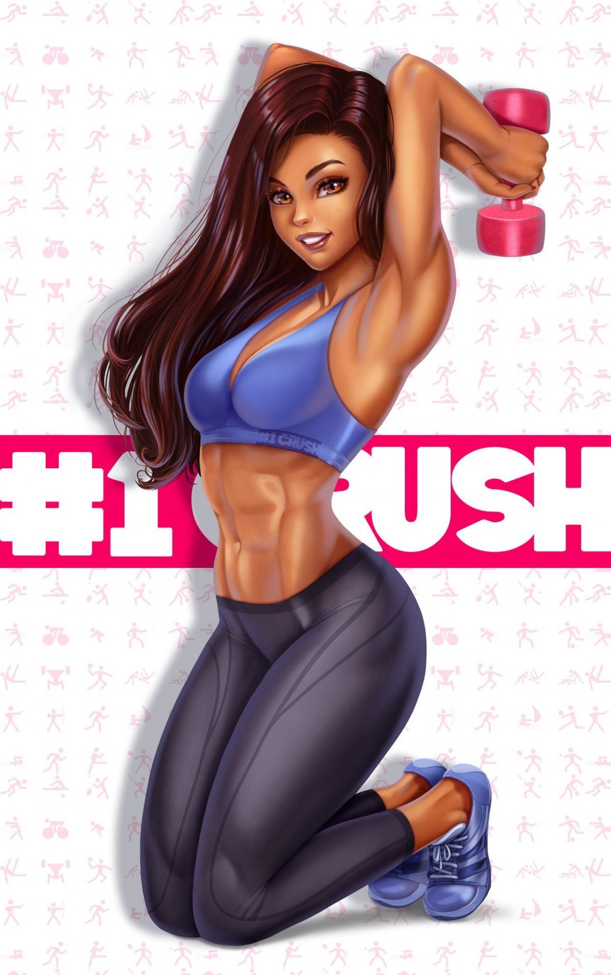 Спортивные девушки мультяшки