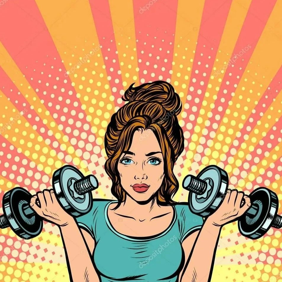 Спортзал в стиле поп арт