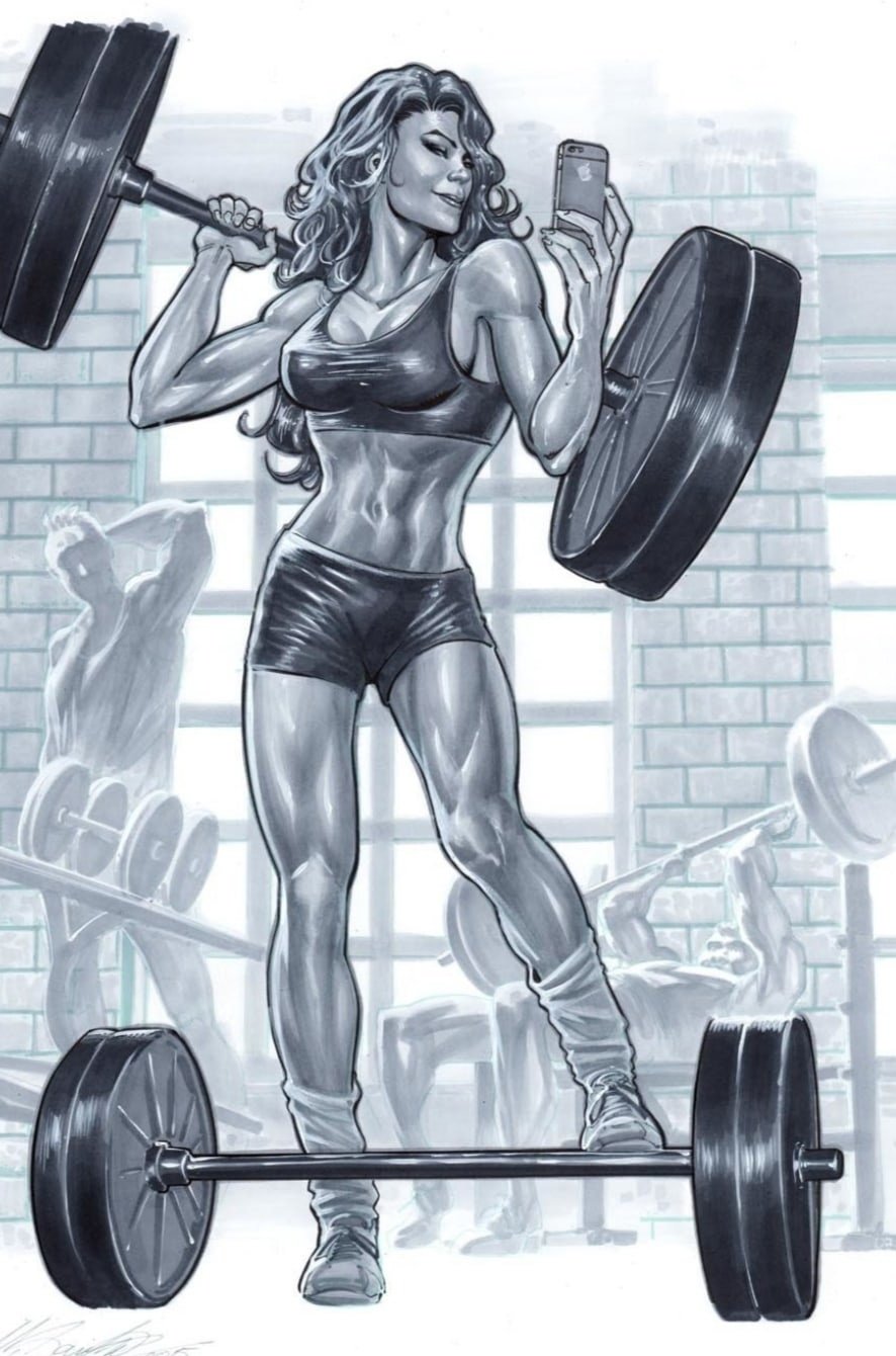 Женщина со штангой