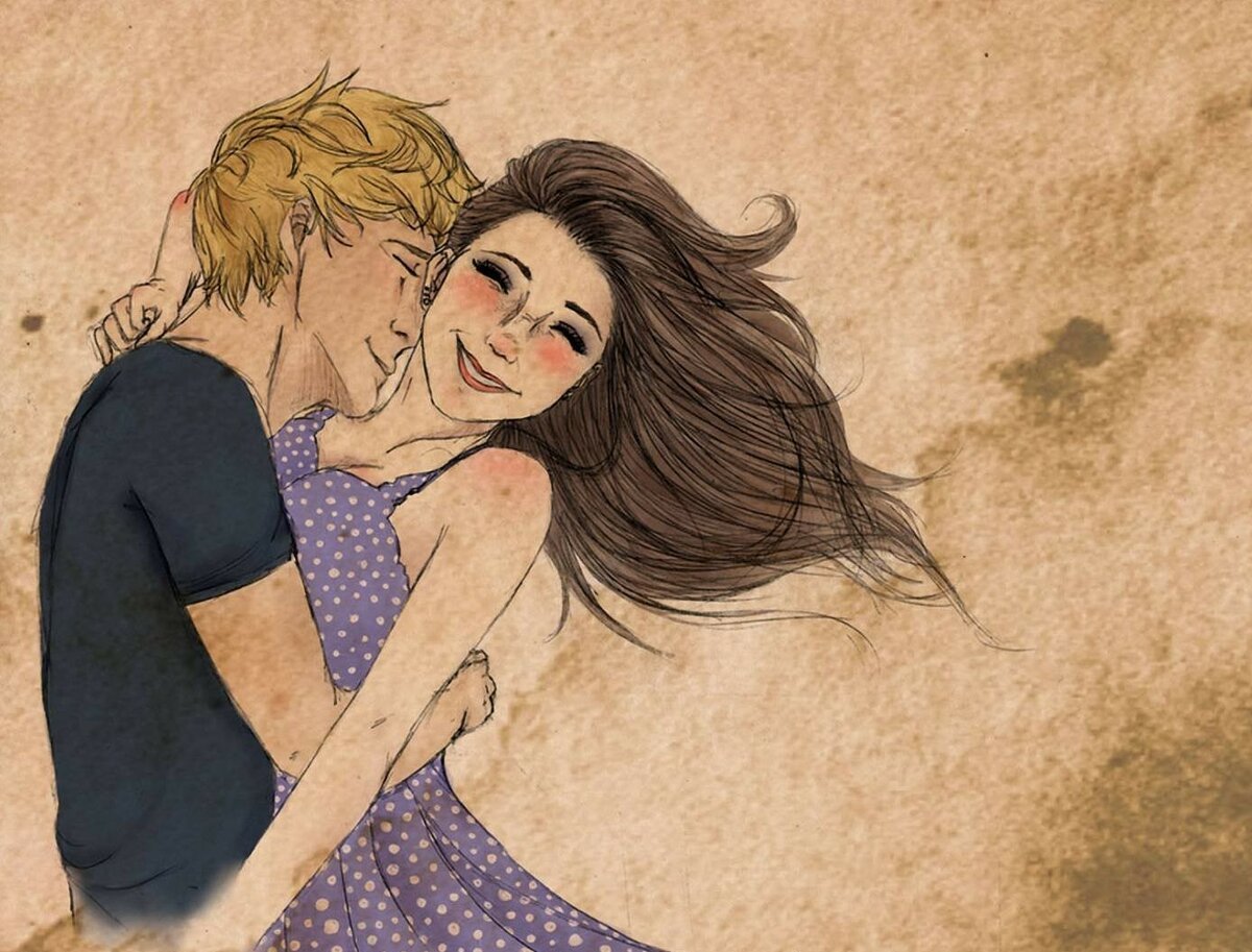 Влюбленные рисунок