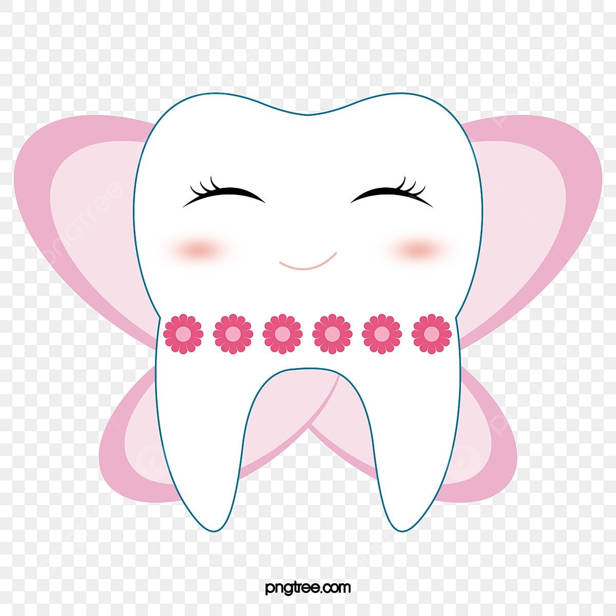 Зубик розовый