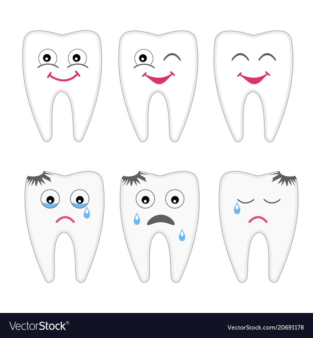 Здоровый и больной зуб