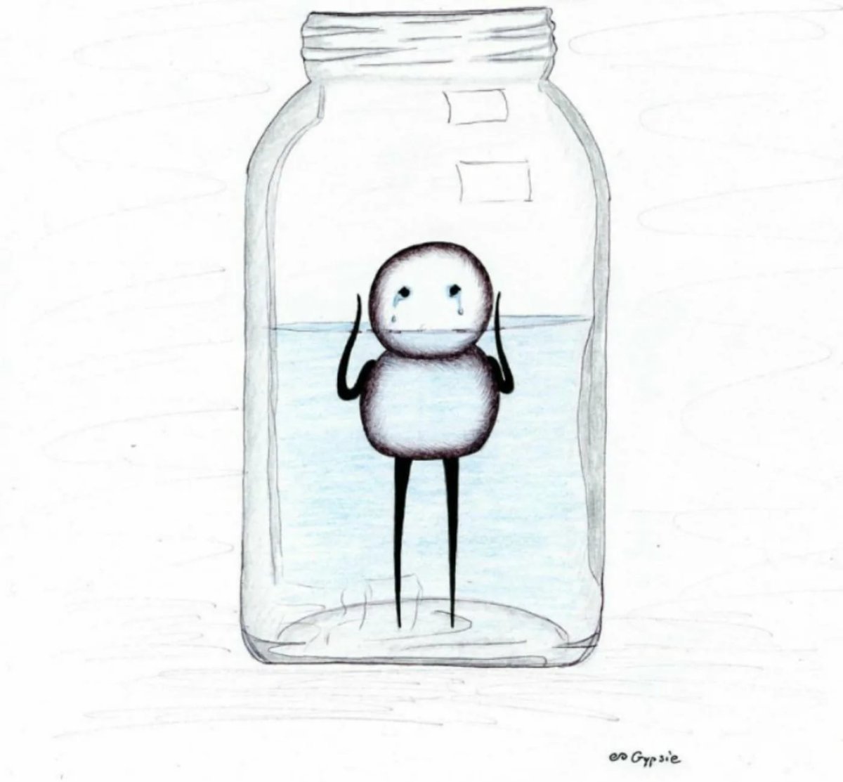 Лёгкие грустные рисунки