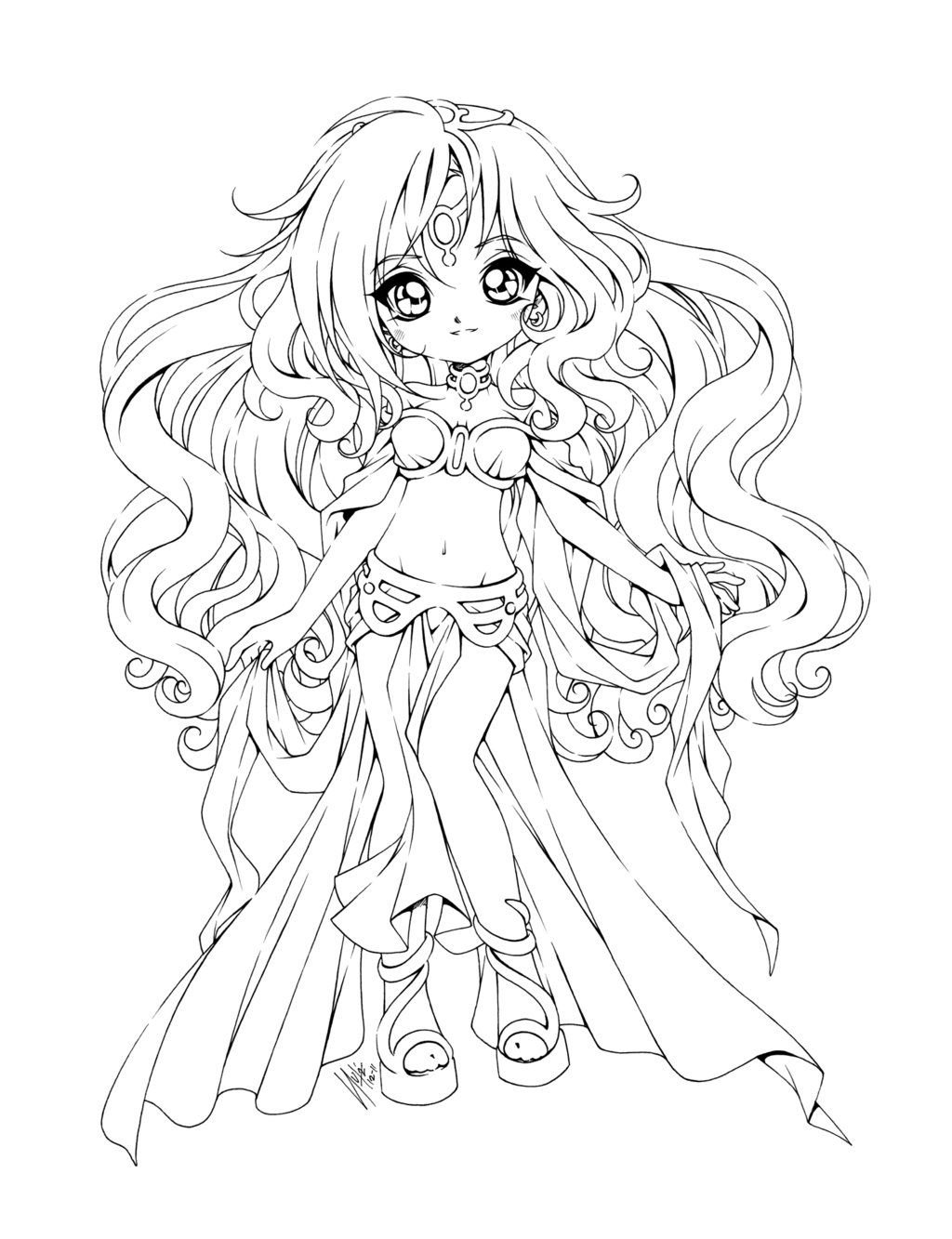 Раскраски аниме Мику Хатсуне Чиби